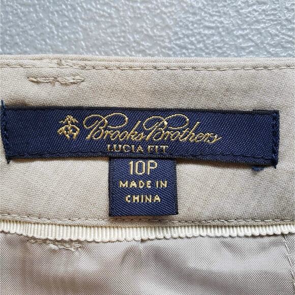 Brooks Brothers Loro Piana Pants Women's Size 10 P Petite Wool Stretch Mid Rise - Picture 5 of 11